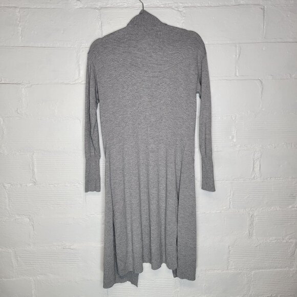 WHBM Women's Medium Cardigan Sweater Duster Long Gray Open Front - Picture 2 of 4